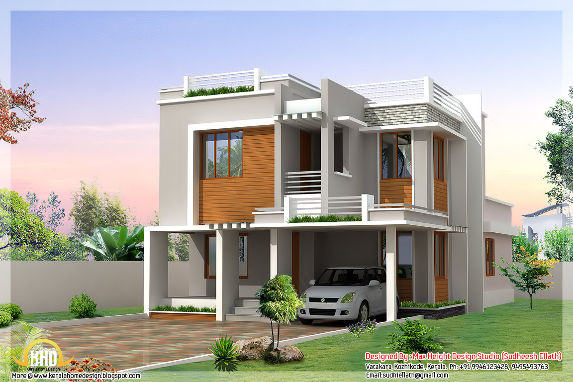 Modern flat roof home